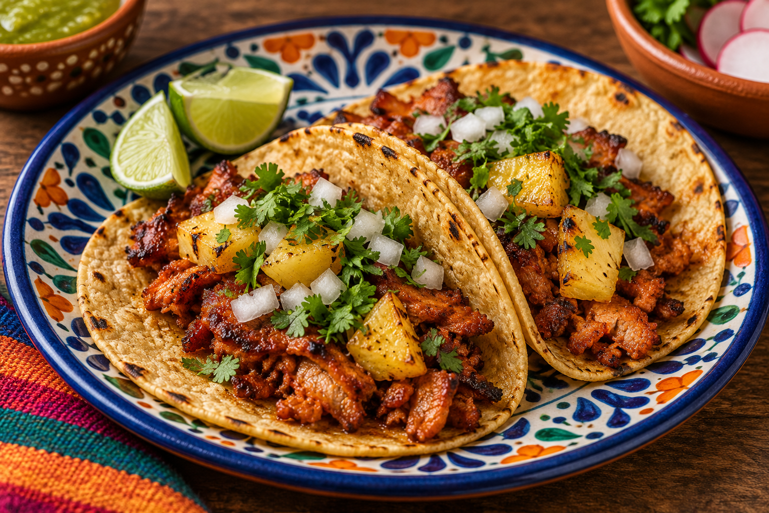 Fresh Mexican food with salsa